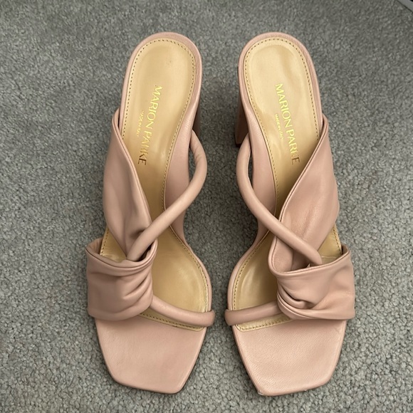 Marion Parke Italian Leather Heels Blush Pink Sz 39 - Picture 4 of 7